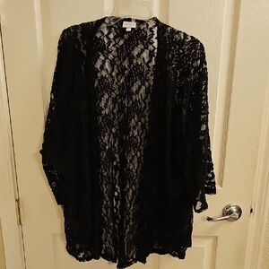 🖤LuLaRoe Black Lace Women's Cardigan 🥰😍